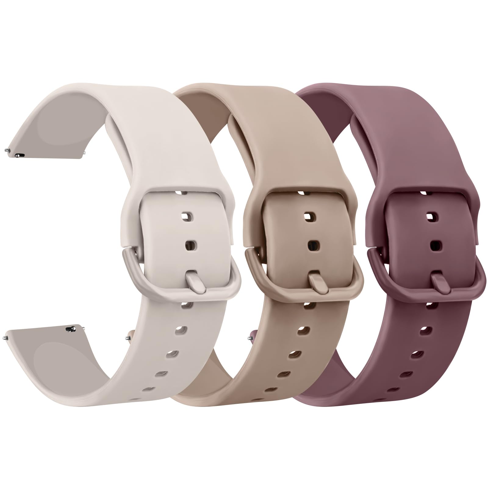 YILED Silicone Watch Bands Quick Release 20mm 22mm, Soft Sport Replacement Watch Strap for Women Men