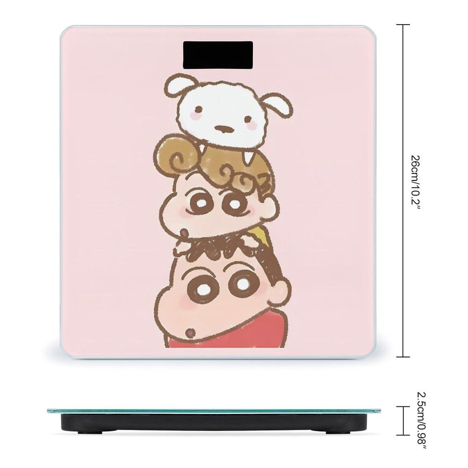 クレヨンしんちゃん 体重計 高精度 ボディスケール 電源自動ON OFF