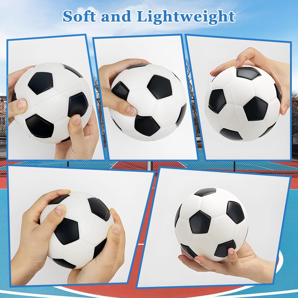 Cartlant 3Pcs 15CM Baby Football Foam Ball for Kids Toddler Small Soft Footballs Set Lightweight - Image 4