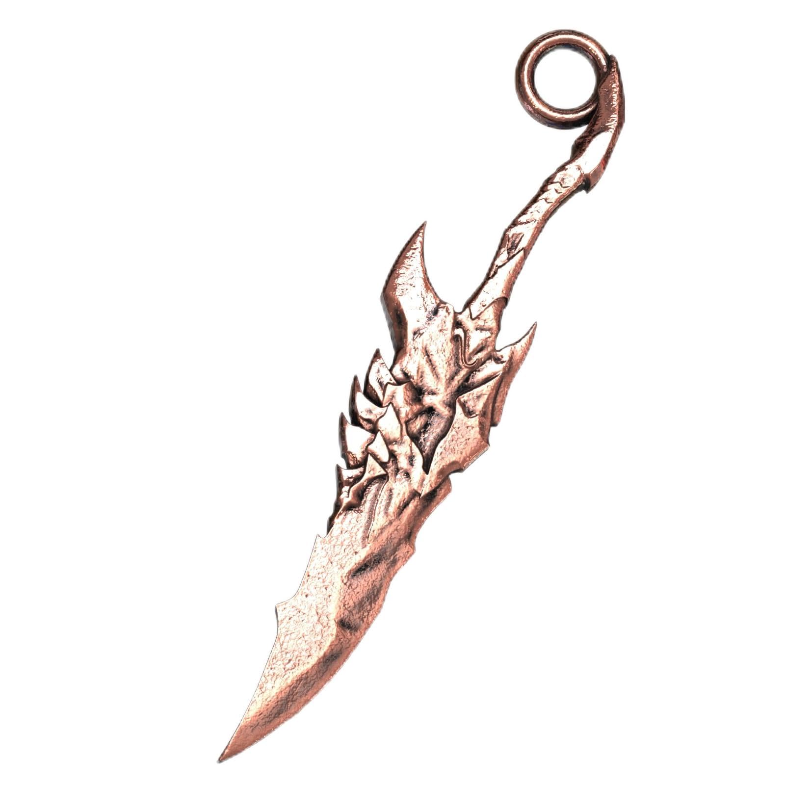 MYAROMA FINDINGS Solo Level Kamish Dagger Pendant Necklace Alloy Red Copper Stainless Steel Chain anime Peripheral Necklace Cosplay Accessories