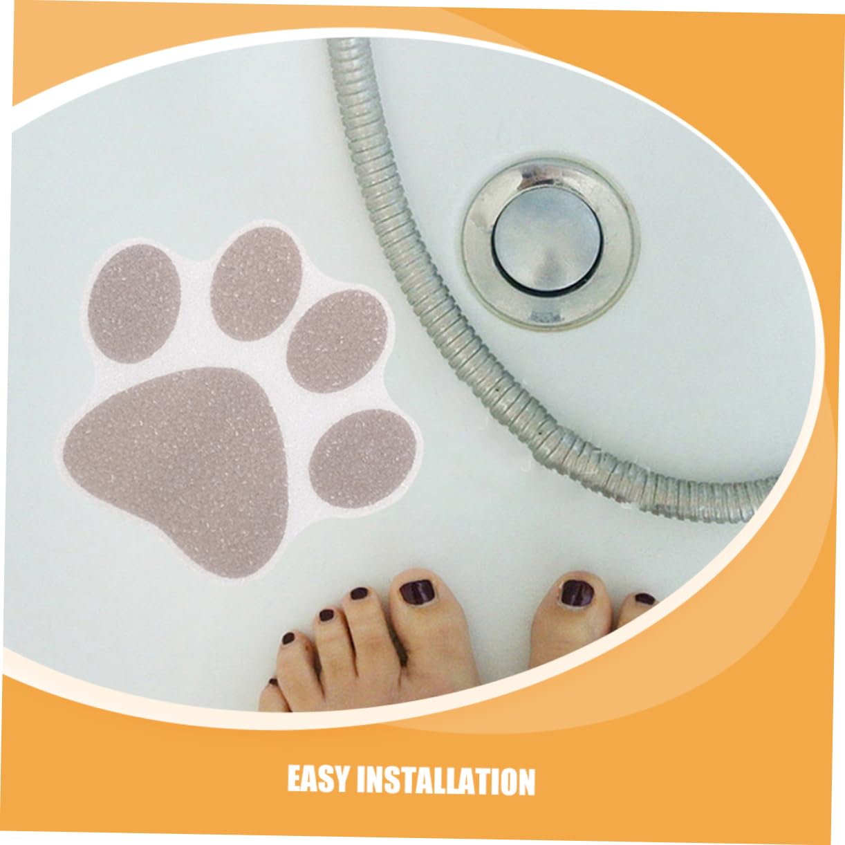 HAPINARY 20pcs Cute Cat Dog Paw Print Non- Floor Stickers for Kitchen Bathroom Self-Adhesive -Resistant Decals for Safe Home Decor for Smooth