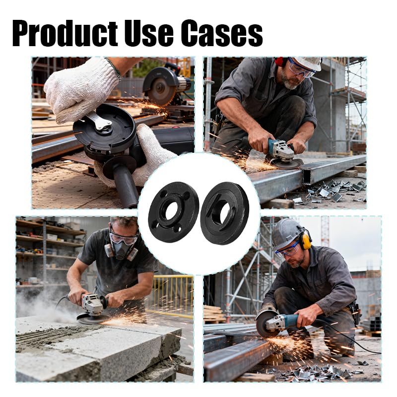 5 Piezas Llave Universal para Amoladoras, Llave Amoladora 125 MM, Angle Grinder Connector, Angle Grinder Pressure Plate, Amoladora Angular Brida, Compatible con Amoladoras Angulares Comunes