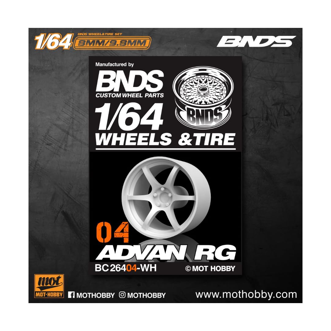 Amazon | BNDS 1/64 ミニカー用 カスタムホイール 1台分 約9.8mm