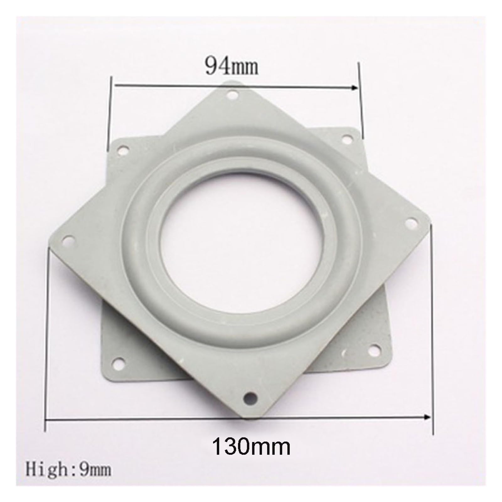 Base girevole con piastra orientabile, Piatto girevole quadrato in acciaio Cuscinetto rotante a 360 gradi da 2-4 pollici for sedie girevoli ufficio(4inches)