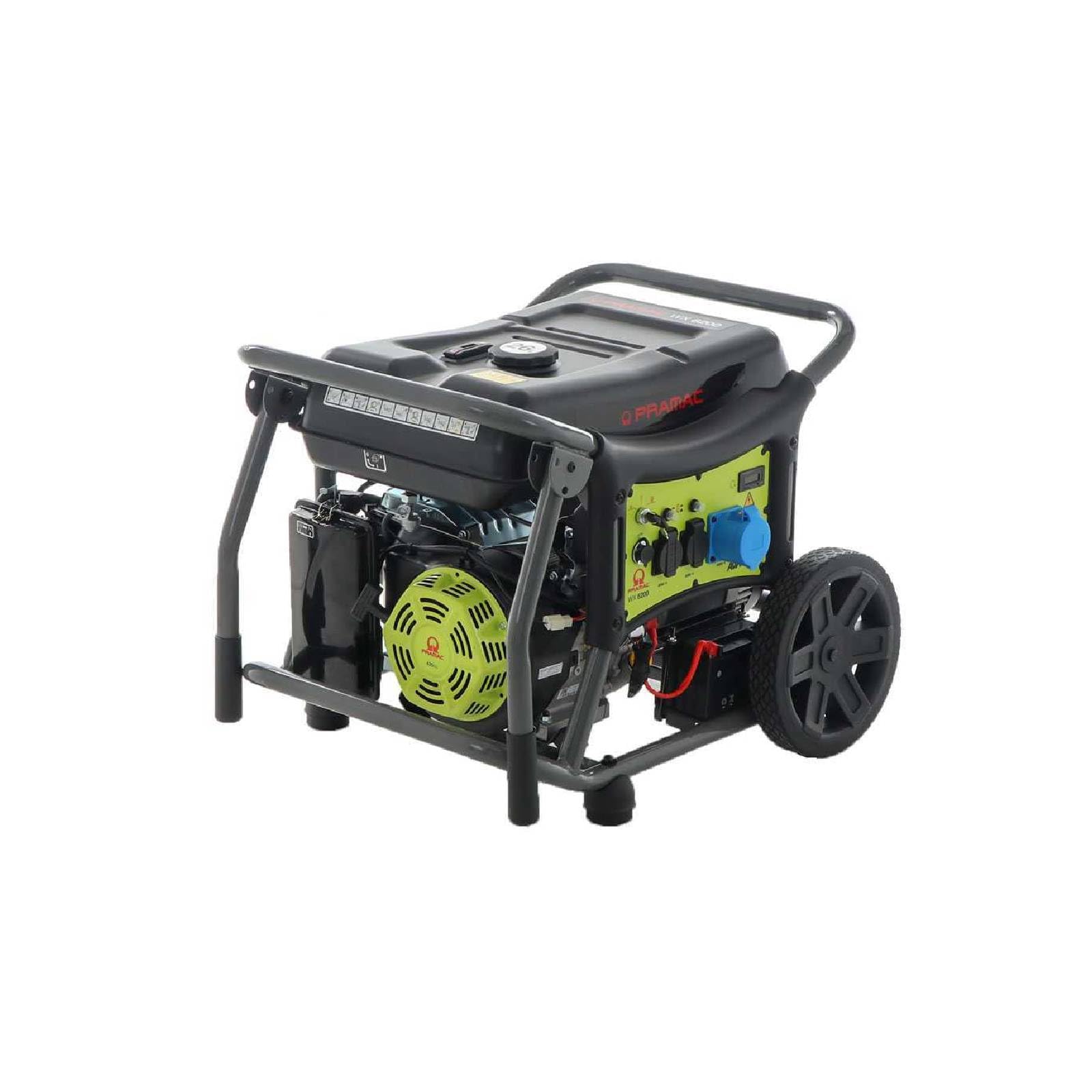 La zappa Generatore "WX 6200 ES" motore OHV monofase con funzionamento a benzina e avviamento a strappo ed elettrico 5800 W