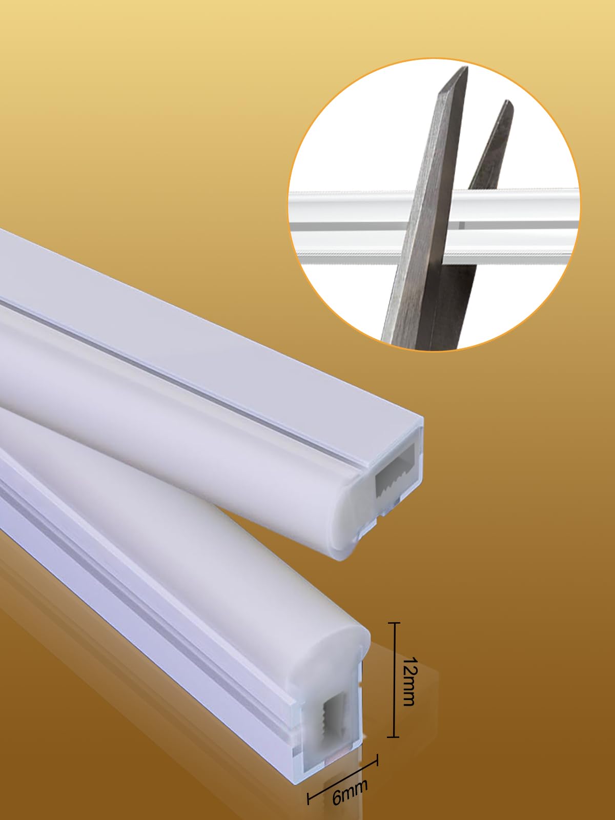 BRIMAX - Striscia LED Neon per Esterni, 10M, Luce Calda 3000K | Design Italiano, Silicone, IP67, Regolabile | Per un'Atmosfera Accogliente su Terrazzo, Giardino e Facciata