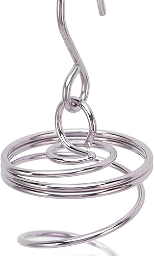 Miniatura 2 de Campana de viento con cola en espiral, bola de observación, hilandero de viento de acero inoxidable con bola de cristal, decoración de campanilla de