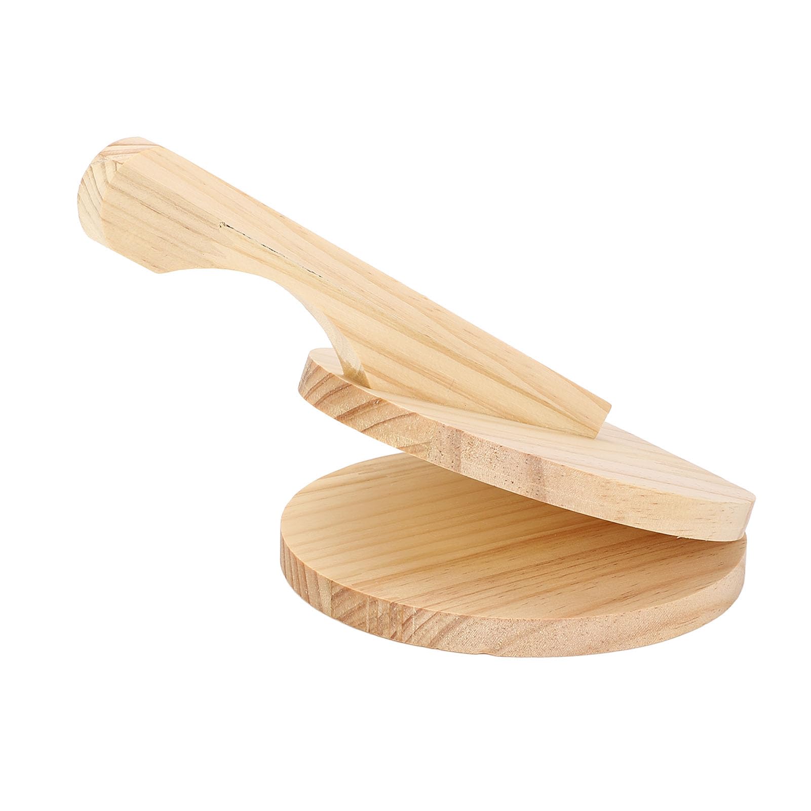 Drewniany wyciskarka tortilli, prasa tortilli, ergonomiczny uchwyt, ręczny dociskacz tortilli do pizzy Roti (L)