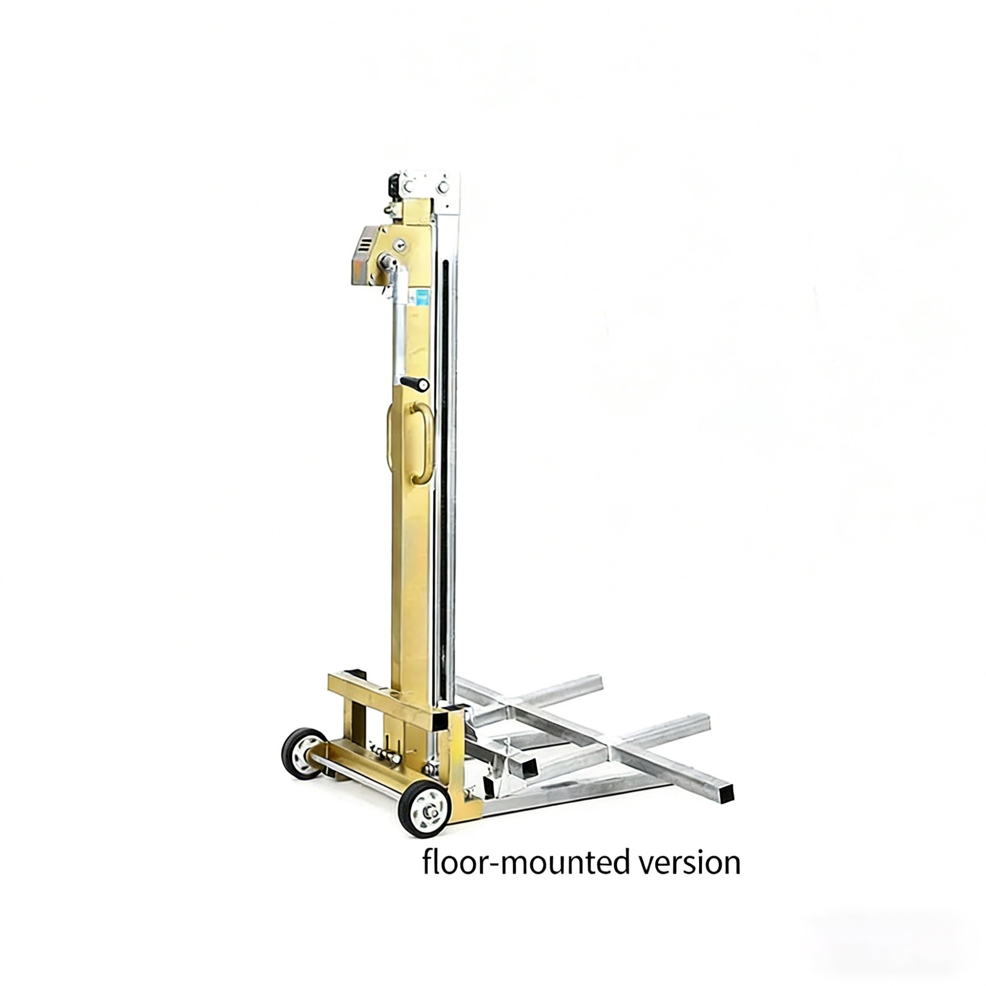 Transpallet con argano per il sollevamento di materiali, carrello di sollevamento manuale leggero a 2 ruote, piattaforma 50x100 cm, capacità 80 kg(S)