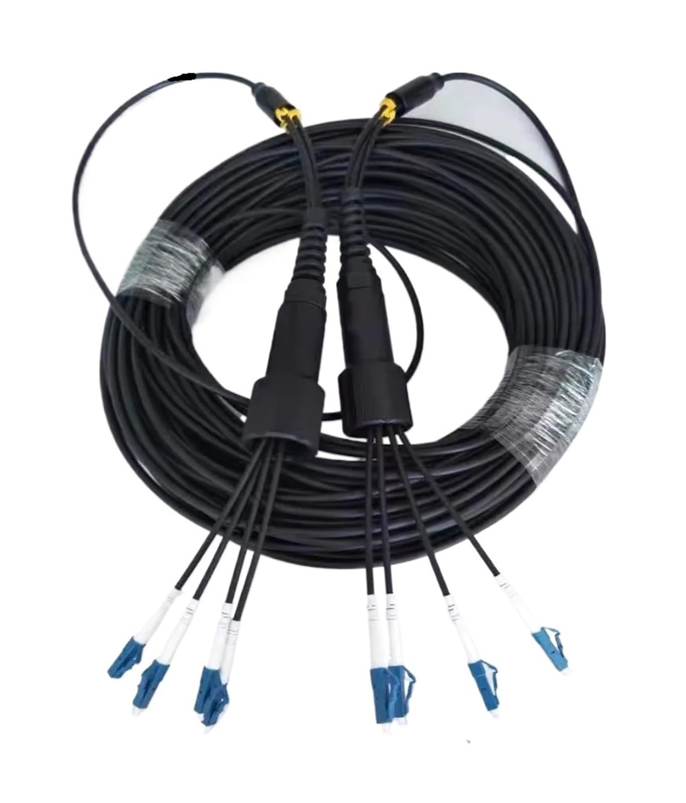 Cordon de raccordement PDLC for l'extérieur, 200m, 4/6/8 cœurs, blindé LC SC FC SM LSZH TPU DVI, étanche CPRI Jumper, Extension de Fiber Optique FTTH(6 Cores TPU SC-SC)