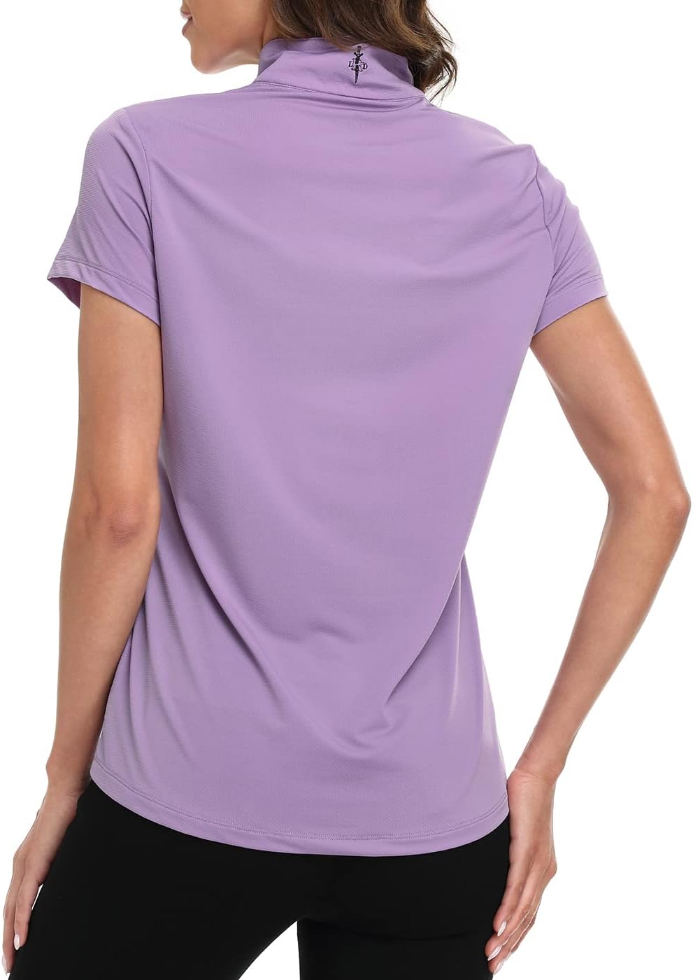 LRD Women's Golf Polo Shirt Short Sleeve Quarter Zip Mock Neck Tennis Shirt UPF 30 Sun Protection Quick Dry Performance Top - Image 6