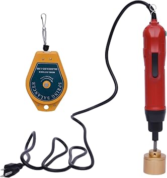 110V Electric Handheld Bottle Capping Machine Capping Screw Bottle Capper Bottle Cap Sealing Tool for 10-30mm Round Cap/Sprayer Cap, 20-50 Caps/min Red