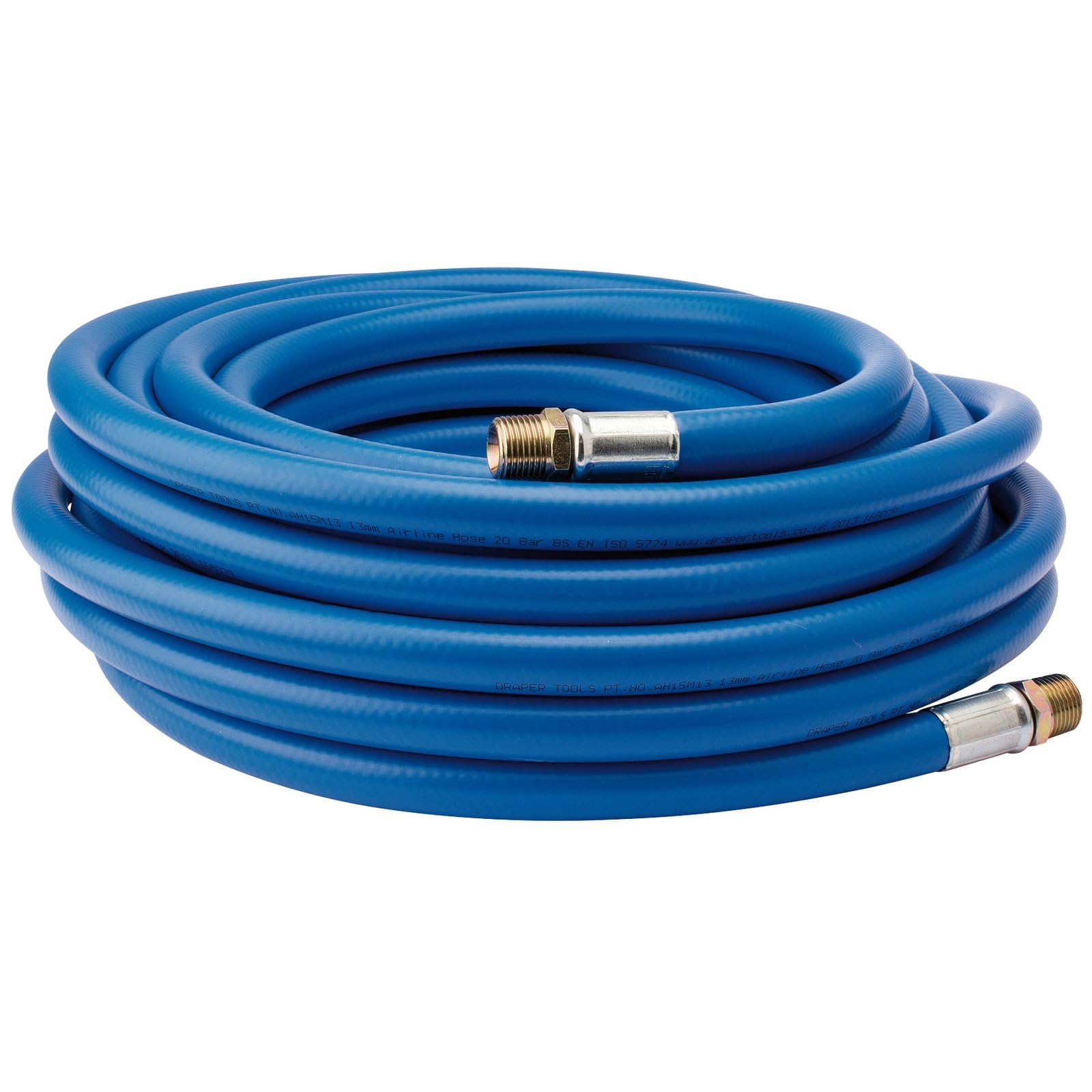 Draper Air Line Hose, 15M, 1/2"/13Mm Bore, 1/2" Bsp Dr-38344