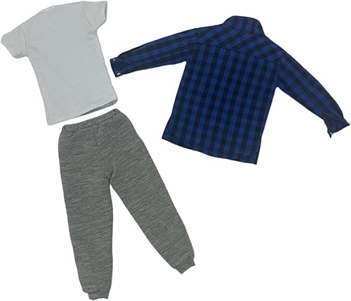 Miniatura 7 de Esquirla Traje de camisa y pantalones a escala 16, regalos, ropa de muñeca, disfraz de ocio, accesorios de juguete de cosplay de 12 pulgadas macho