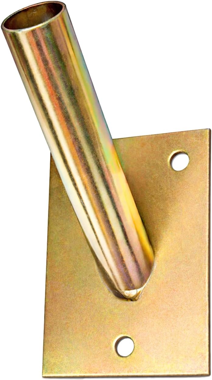 flag holder 1-way wall mounting - flagpole holder yellow galvanized flag wall holder metal weatherproof for flags & flagpoles