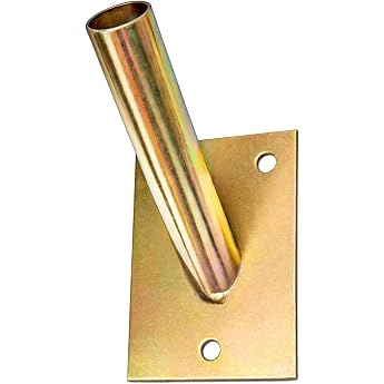 flag holder 1-way wall mounting - flagpole holder yellow galvanized flag wall holder metal weatherproof for flags & flagpoles