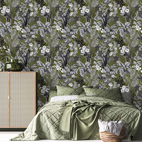 Papel pintado autoadhesivo floral VEELIKE lavable y removible para muebles vintage 7