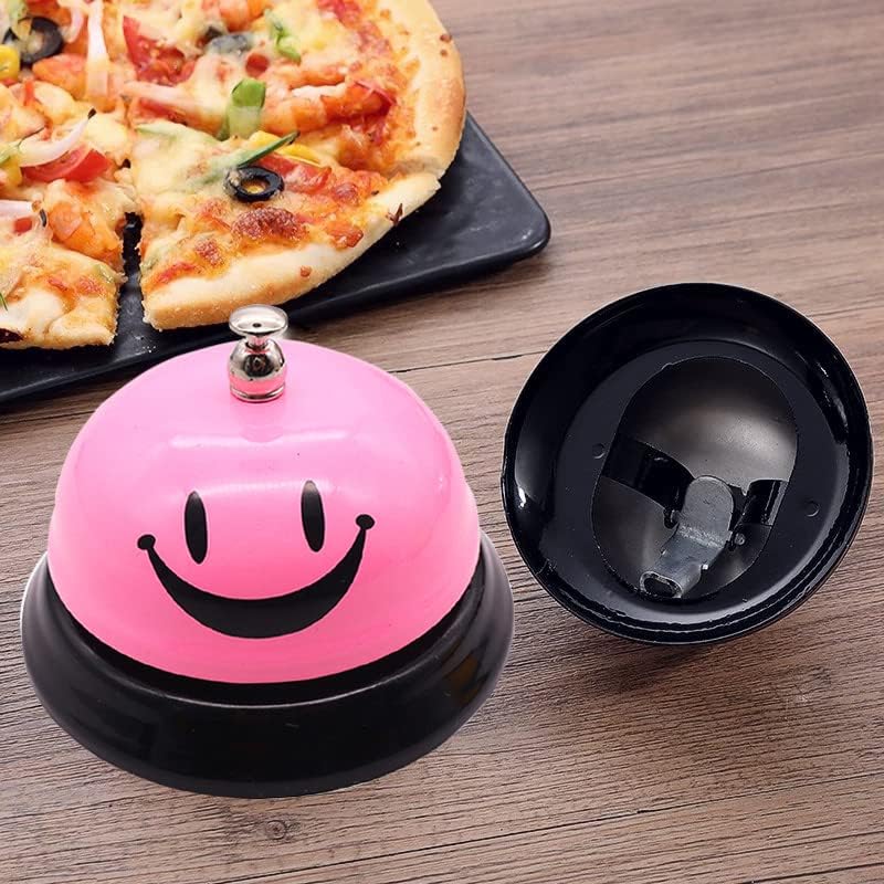 Miniatura 7 de Huqqi Paquete de 2 campanas de servicio, campanillas de servicio de campana de mano, barra de servicio de llamada, recepción para hotel, recepción,