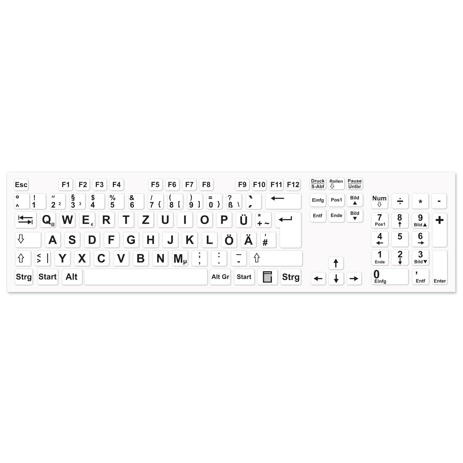 Autocollants Clavier Allemand Noir - Pour HP, Compaq, Toshiba