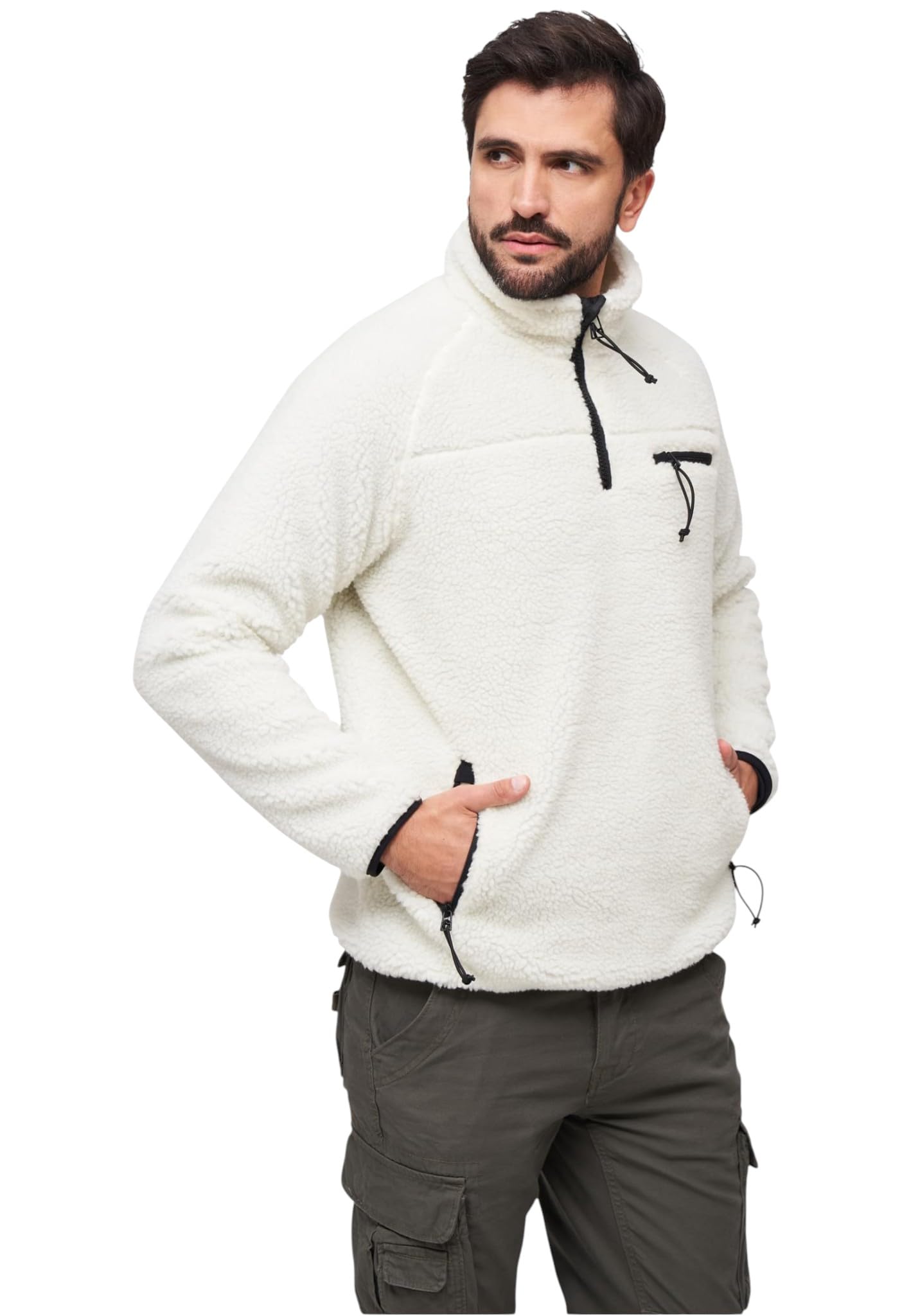 Brandit Teddyfleece Troyer, color: white, size: XXL