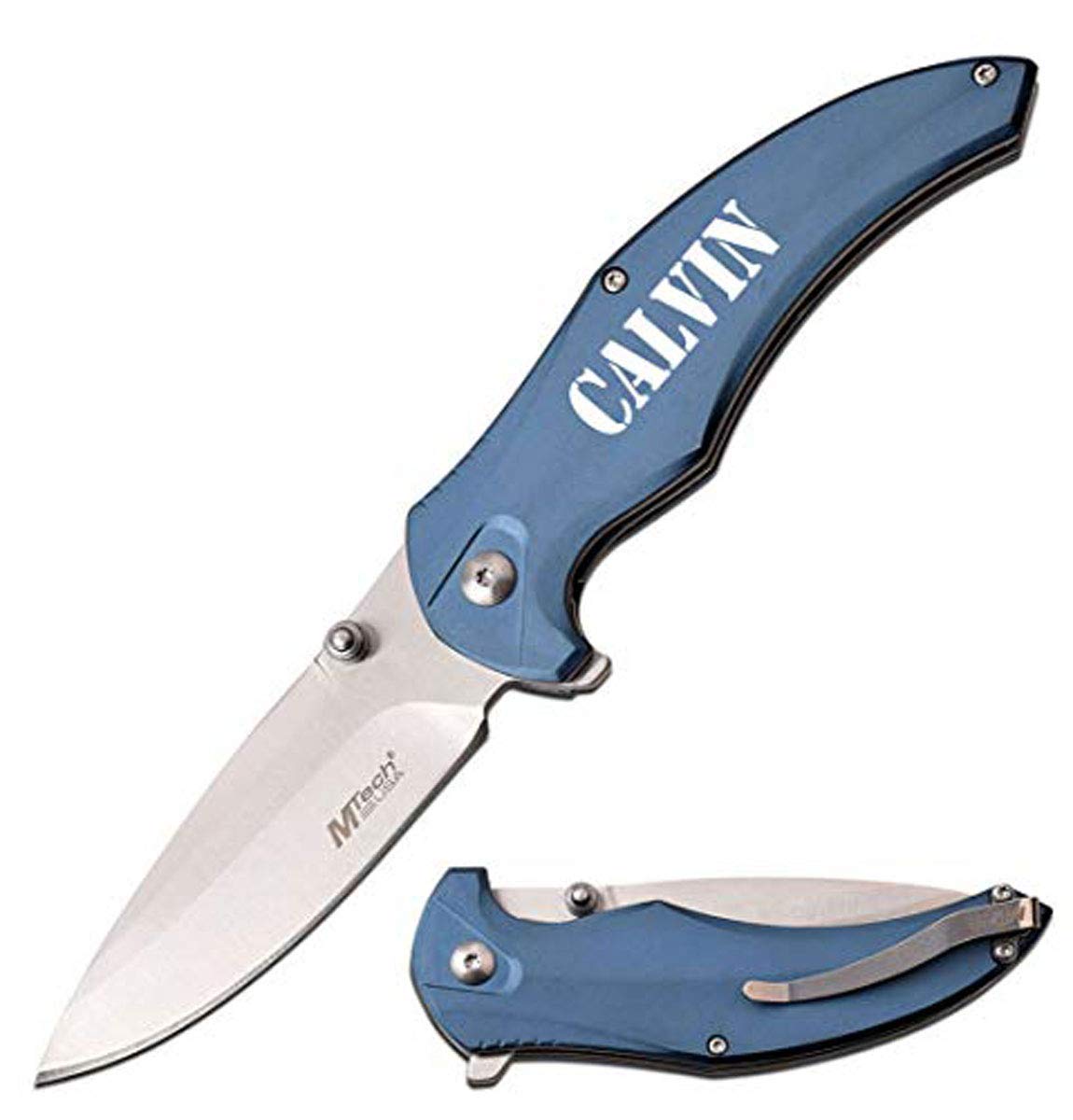 GIFTS INFINITY Free Engraving Pocket Folding Knife (MT-1035BL)