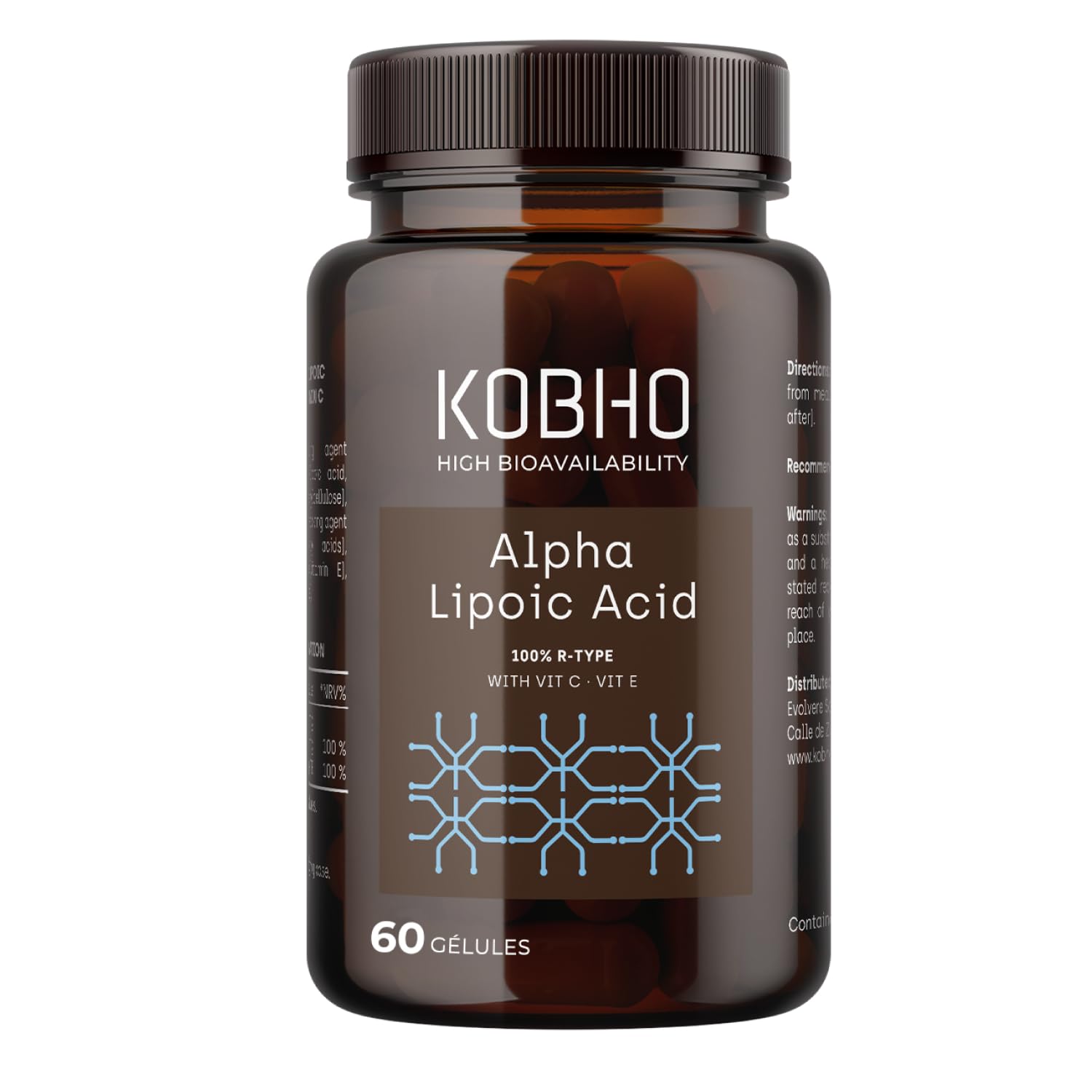 Acide Alpha-Lipoïque R- ALA, Soutien Antioxydant avec Vitamine C et E - Aide à la Gestion du Poids - Aide à réduire le stress oxydatif