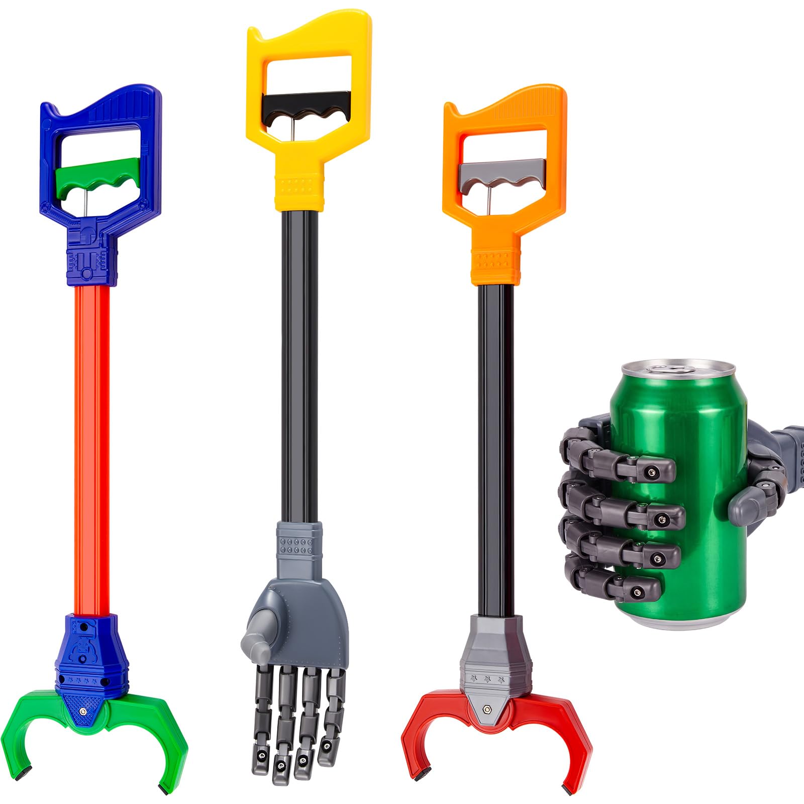 Lewtemi Grabber Toy for Kids, 18 Inch Robot Claw Hand Toy, 3 Pack