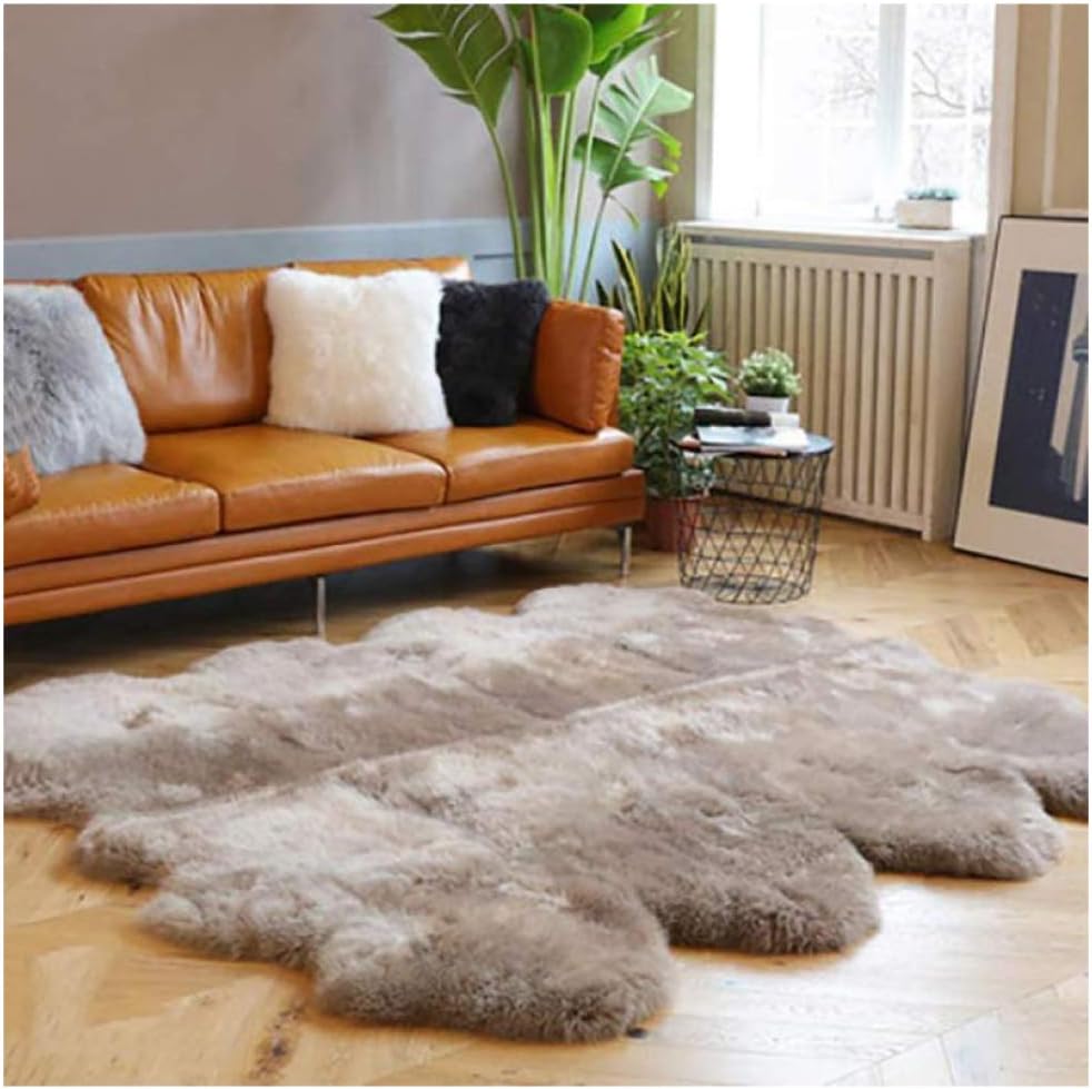 Balscw Faux Fur Carpet Eco Shearling Sheepskin Stylish Ultra Soft Silky