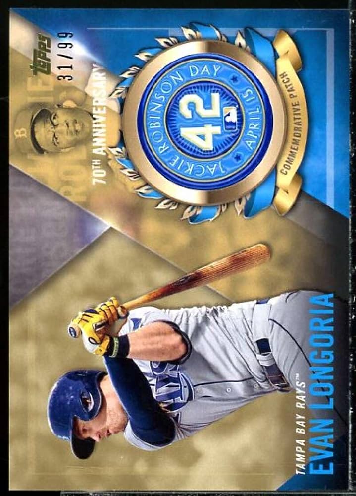 Amazon.com: Evan Longoria Card 2017 Topps Jackie Robinson Logo