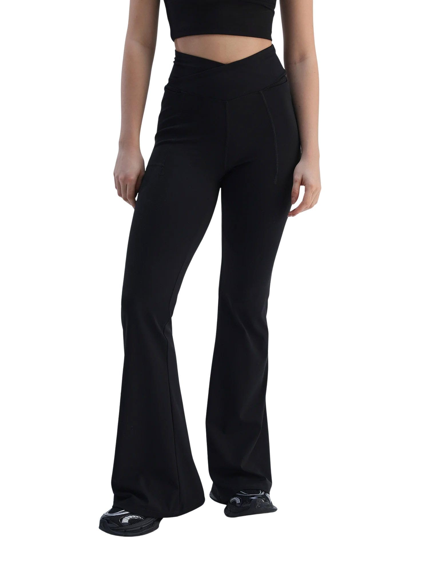 CAVA Extra Tall Hourglass Flared Leggings for Women | V Waistband, Anti Camel Toe Design, Extra Tall Fit, Flared Bottoms, Deep Pockets, Sculpting Stretch Fabric-picture-38