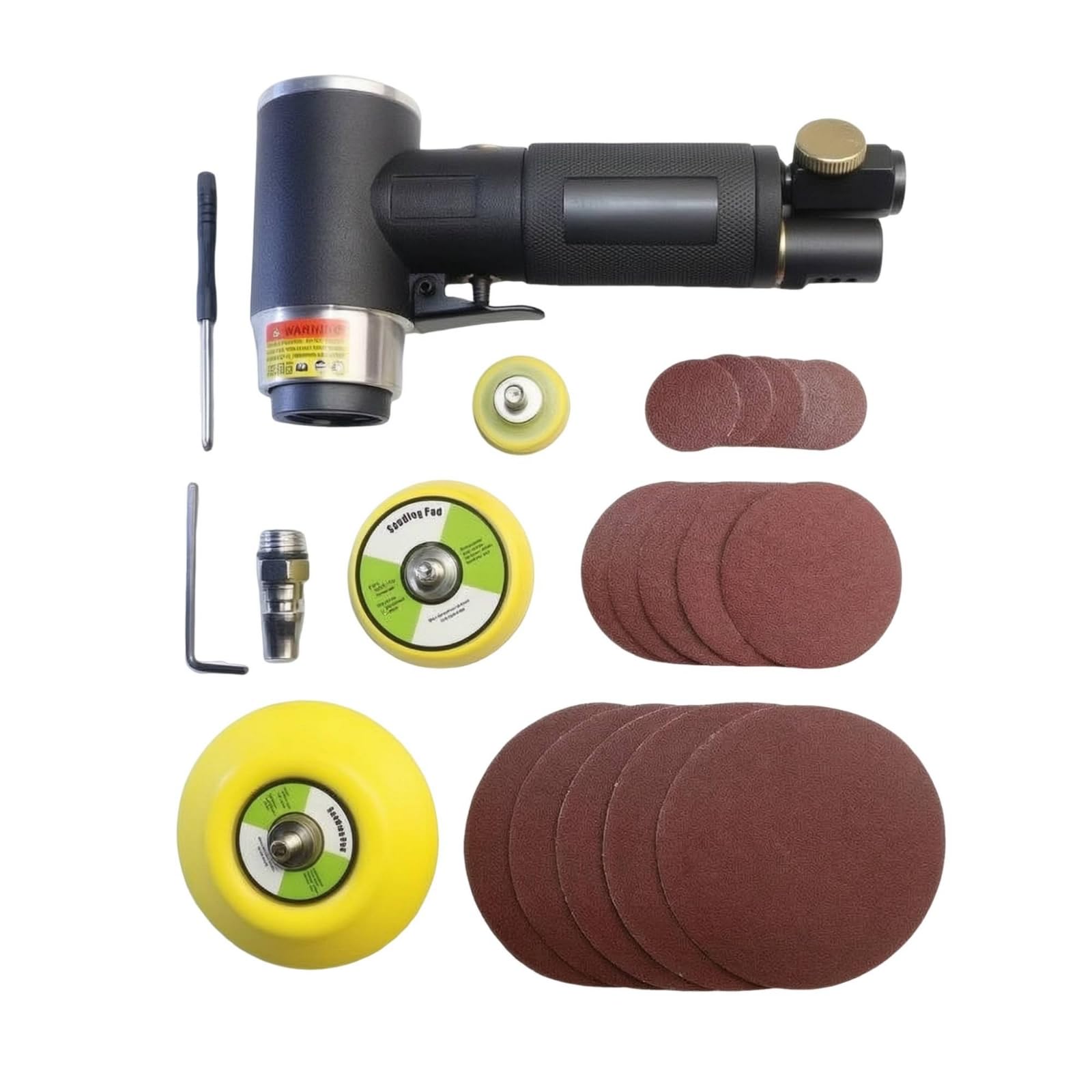 ra Neumática 90° Mini Lijadora en Ángulo Ergonómica ra Neumático para Cpistas, Aficionados Al Bricolaje, r, Negro, Excéntrico