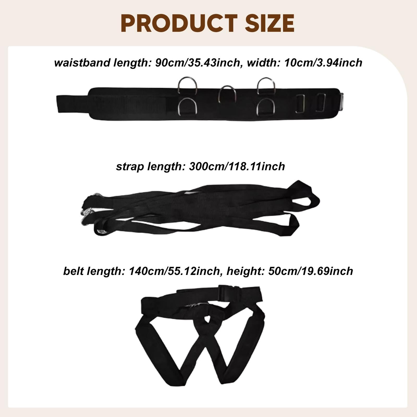 Gralara Cinghie di Traino per Slitta con Pesi, Imbracatura per Slitta, con Pesi per L'allenamento da Corsa, Accessori per Attrezzatura