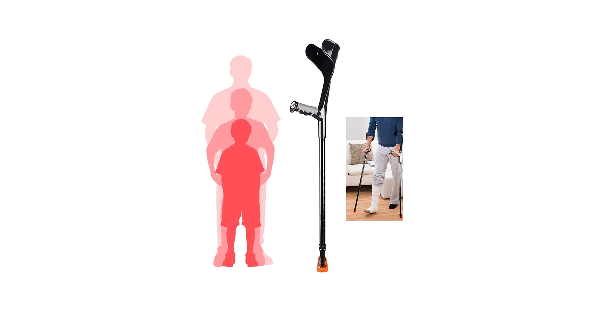 Amazon.co.jp: ロフストランドクラッチ杖、大人用の調節可能な