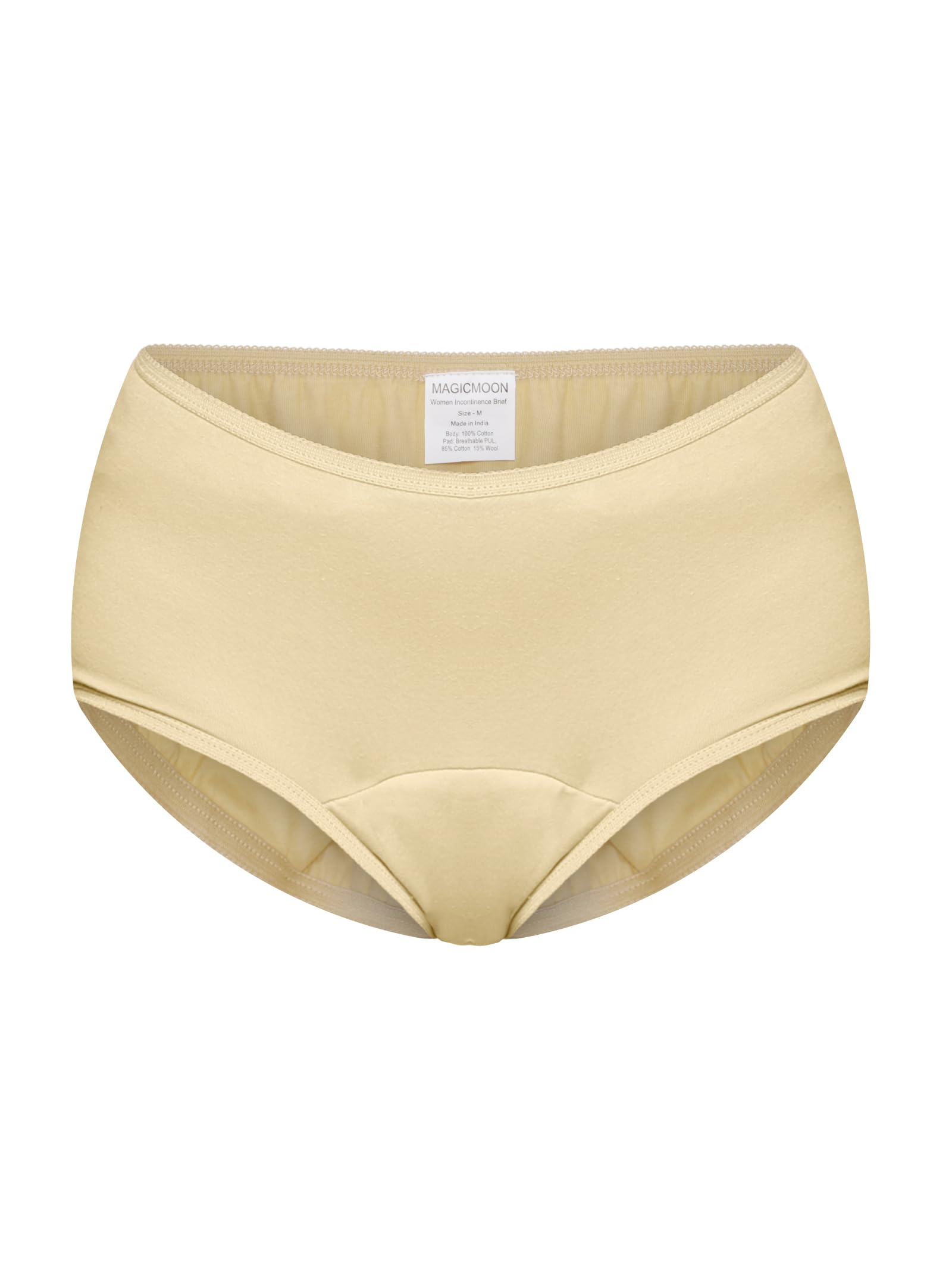 KIKWIT Maternity Panties, High Waist Pregnancy Underwear for Women, Maternity Panties Over Bump,Maternity Incontinence Underwear for Women, Beige Color (M) 3