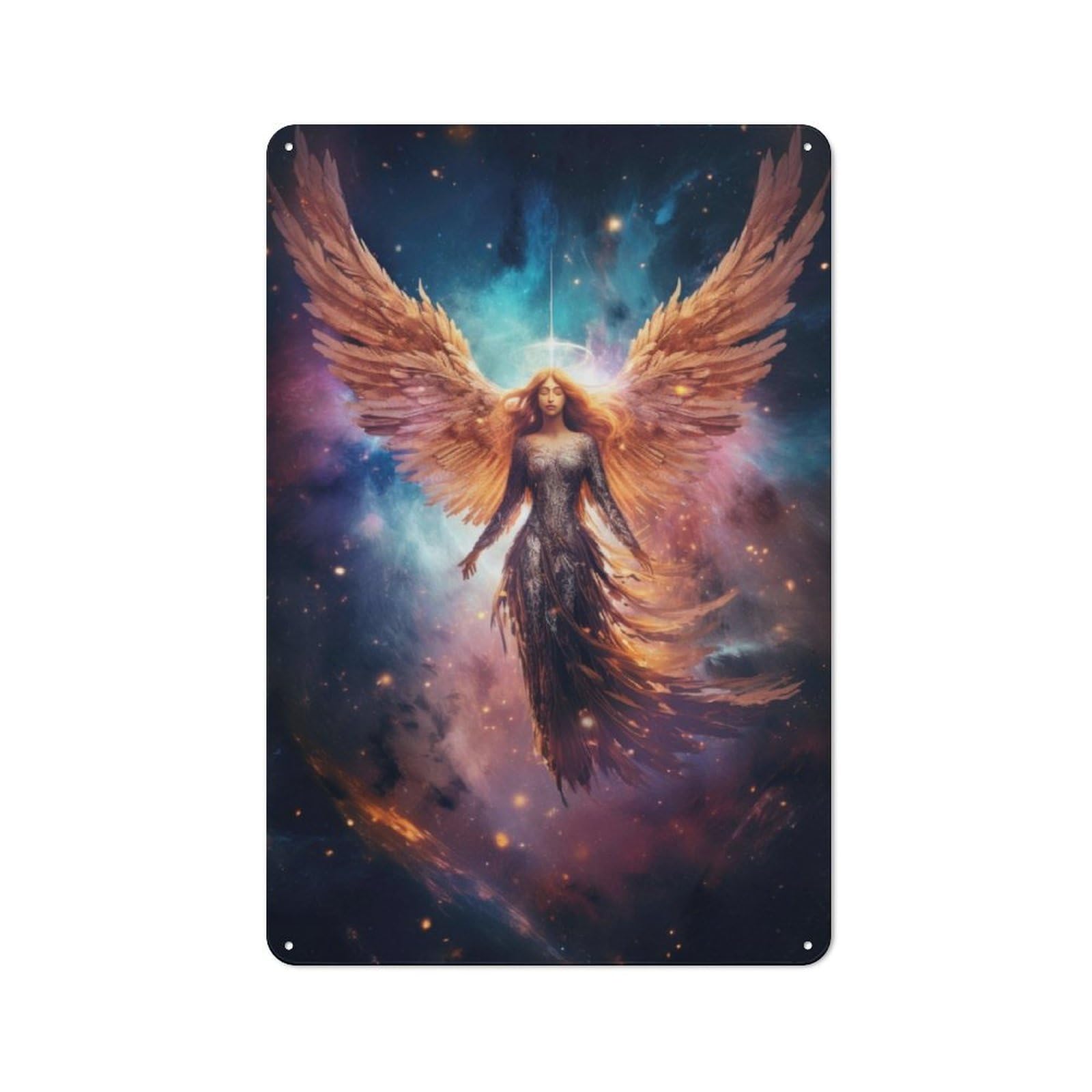 Junmoney Angelic Guidance Tin Sign 30X20cm With For Pub Or Café, Retro-Style Decor, Suited To Café Interior Fans