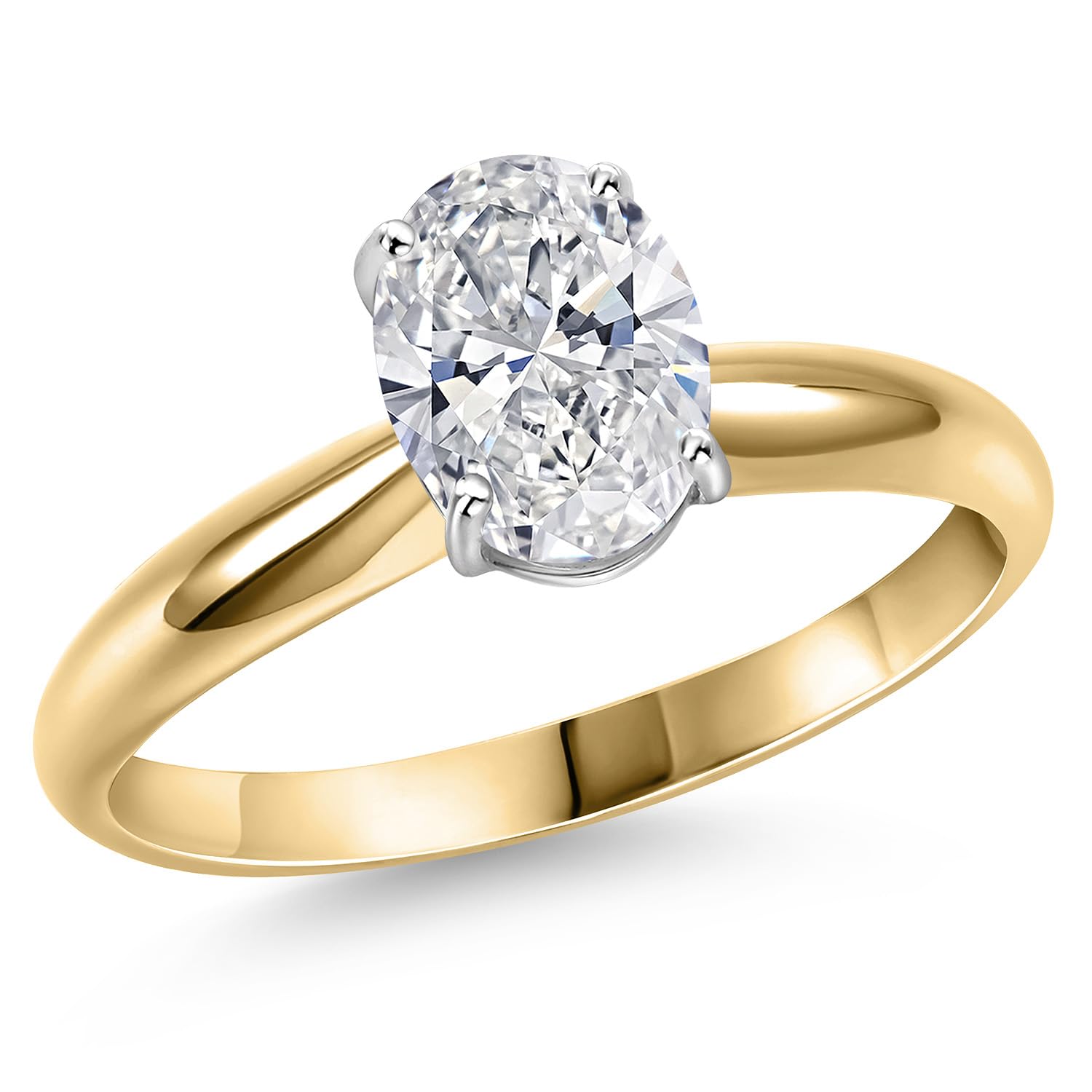 Gem Stone King 1-5 Ct Lab Grown Diamond Solitaire Ring