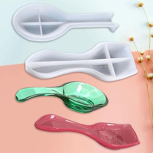 Miniatura 6 de Moldes de silicona para resina,Soporte de cuchara de cristal epoxi molde,Soporte de joyería de reposo de utensilios,Molde de silicona para