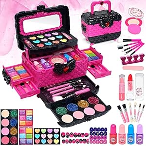 Herapfann HERAPFANN-07 Rosa-Schwarzes Make-up- und Schmuckset