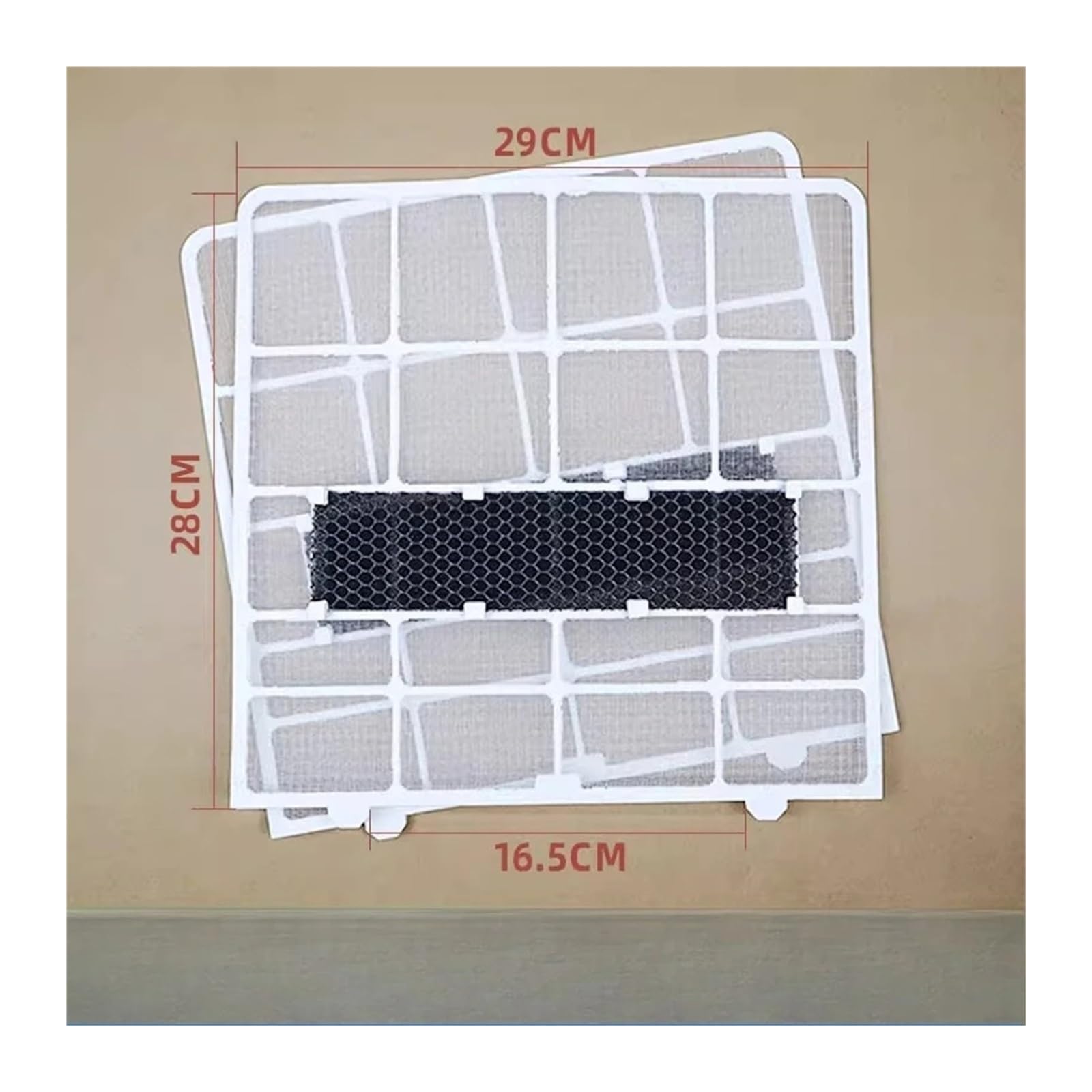 2 Stück Klimaanlagenfilter, Kompatibel for CHIGO, Staubdichter Bildschirm, Einheiten-Reinigungsfilter, 29 X 28 Cm, Leicht Zu Reinigender Klimaanlagenfilter