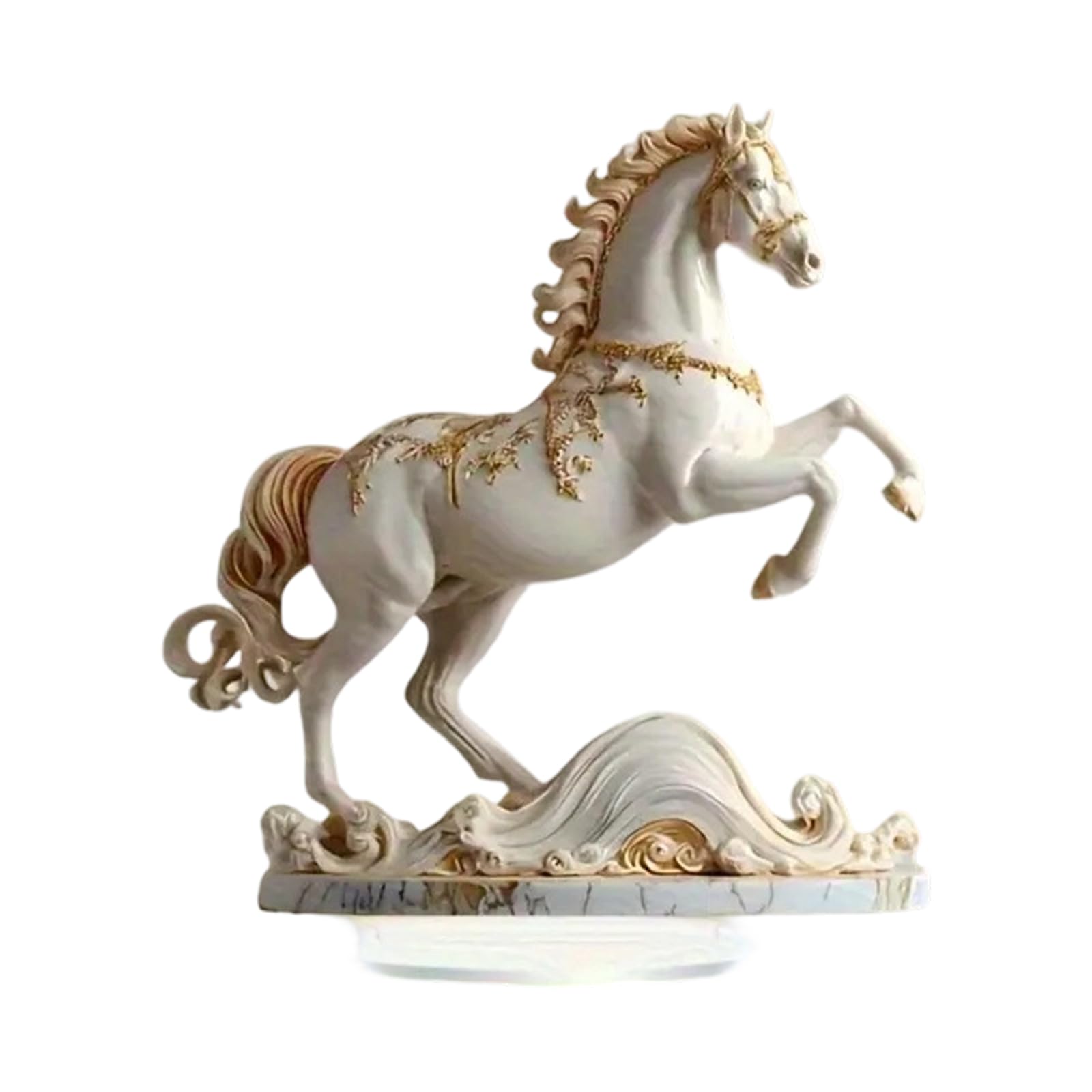 KAQNTUD Lucky Wealth Horse Statues Acrylic Animal Sculptures Feng Shui Ornament Collectible Figures for Home Office Decorations Animal Statues Sculpture
