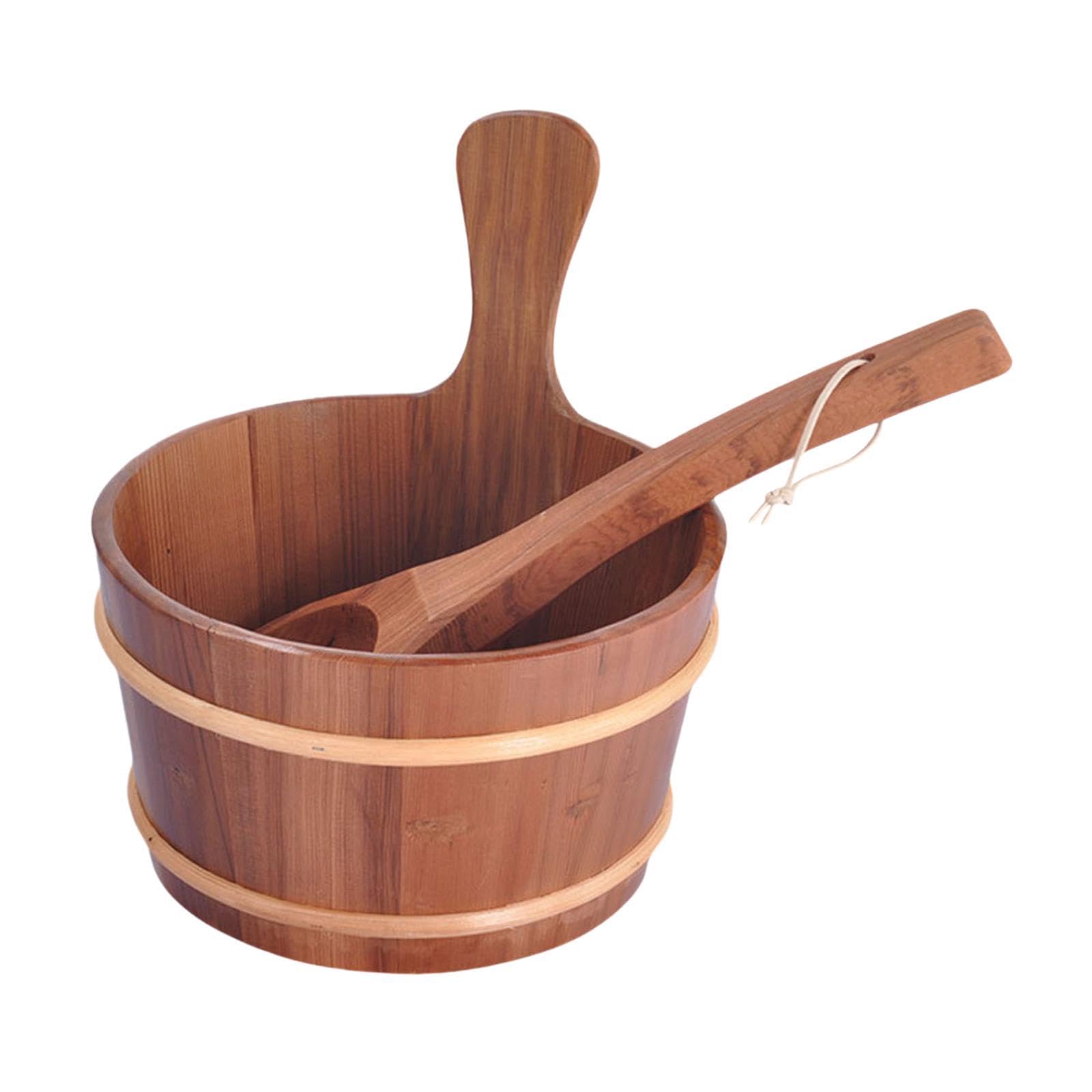 MERISHOPP®Sauna Bucket and Ladle Sturdy Gifts Multifunctionlal 4L for Bathroom Bathtub|Home & Garden | Yard, Garden & Outdoor Living | Pools & Spas | Sauna Parts & Accessories-picture-18