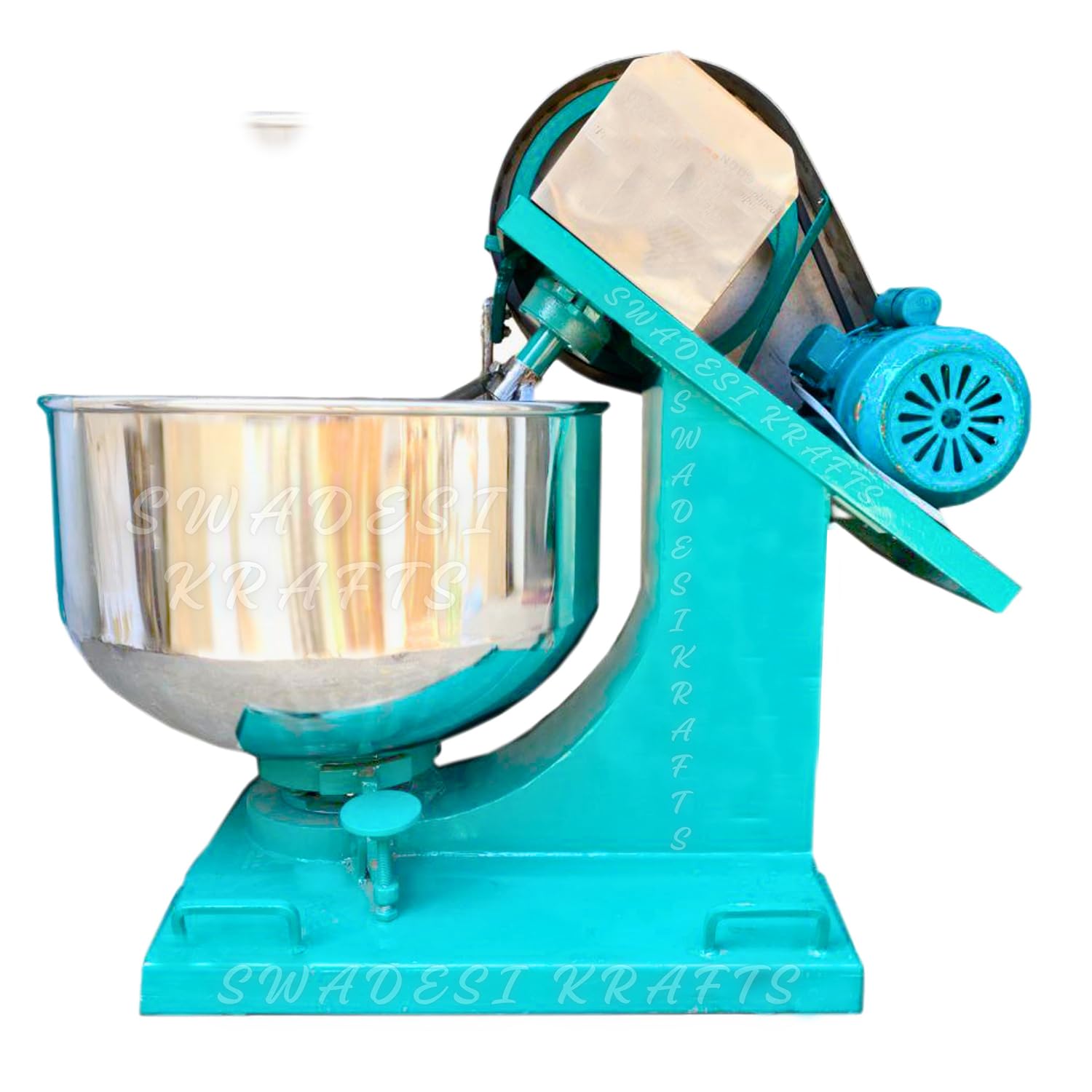 swadesi krafts 40-50kg Dough Kneader Machine Electric With Heavy 2hp Motor 3 Phrase | Stainless Steel Atta Maker Machine Bowl (1.5mm) suitable for Besan atta, Maida, other Besan products D4-image-25