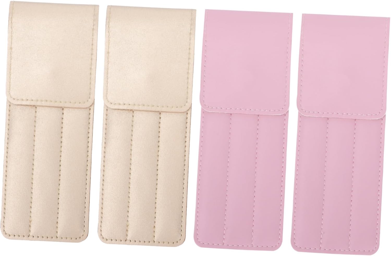 Veemoon 4Pcs Makeup Tweezers Bag Cosmetics Tool Storage Cover Durable Manicure Tool Bag for Beauty Salon and Home Use Stylish Design Organize Your Beauty Tools
