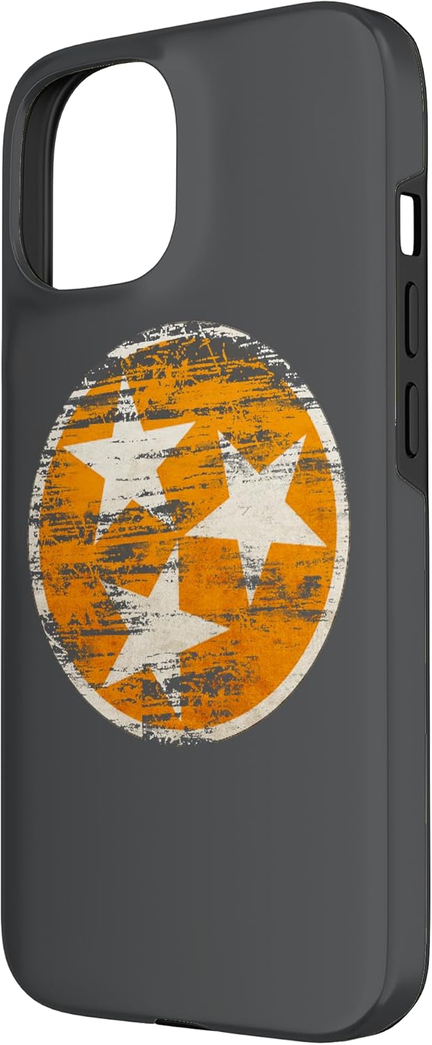 Distressed TN Orange & White State Flag Vintage Tennessee Case for iPhone 15