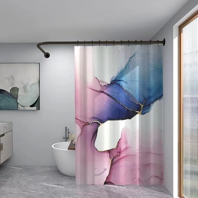 Corner Shower Curtain Rod, L Shaped Shower Curtain Rod
