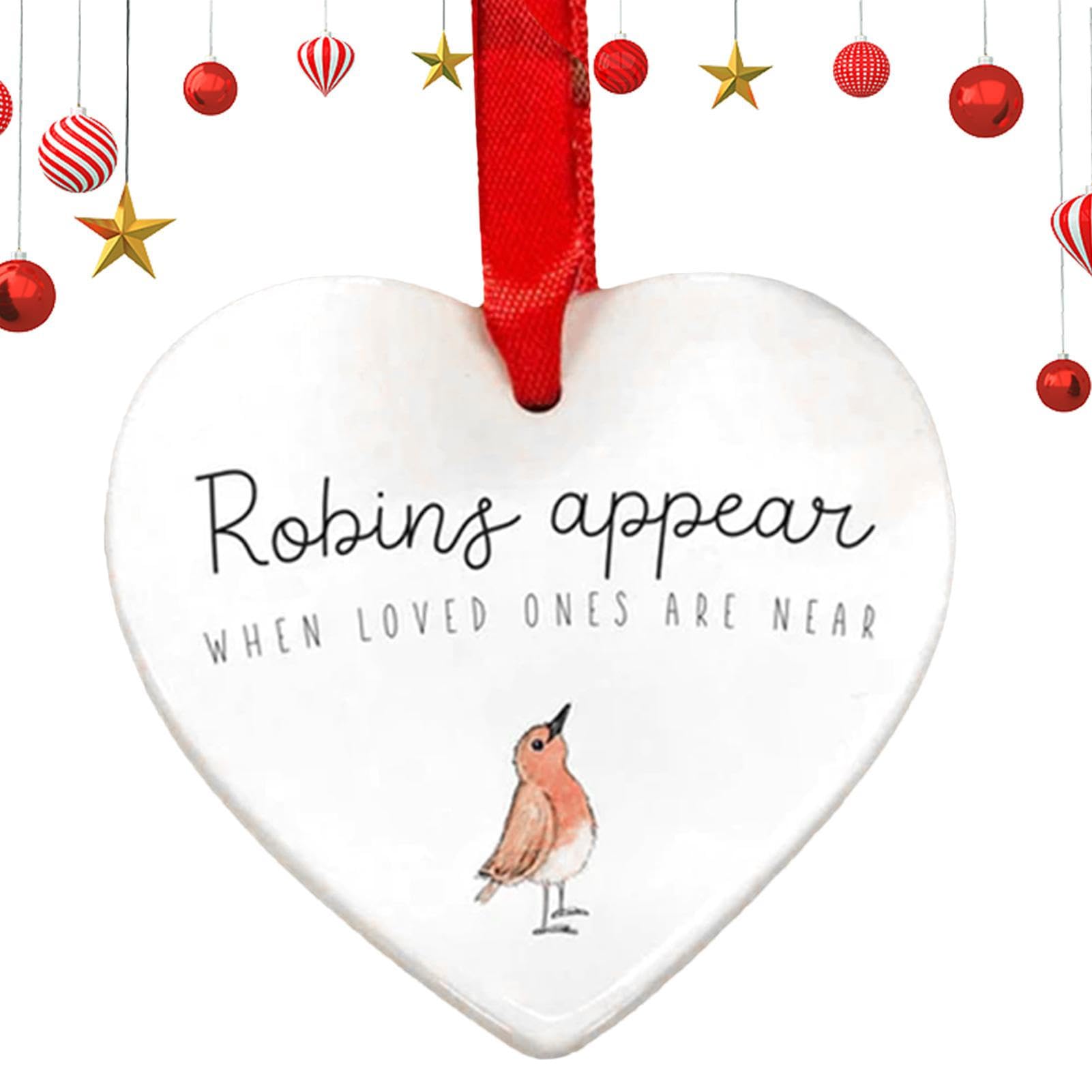 Keramische Hang Hart, I Wish You Lived Next Door Heart CeramicsOrnament, Kerst Keramische Hart Hang Hanger voor Kerstboom Tafel Rugzakken (2 stuks