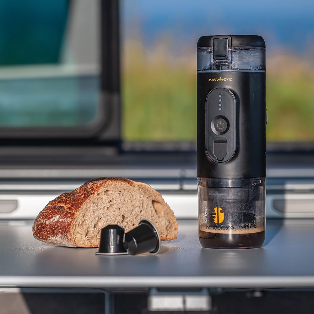 Handpresso Przenośny ekspres do kawy E-Presso 21700 | Przenośny ekspres do kawy z akumulatorem USB 60 ml - Podróżny ekspres do kawy do kawy espresso lub kawy mielonej - mini ekspres do kawy na baterie