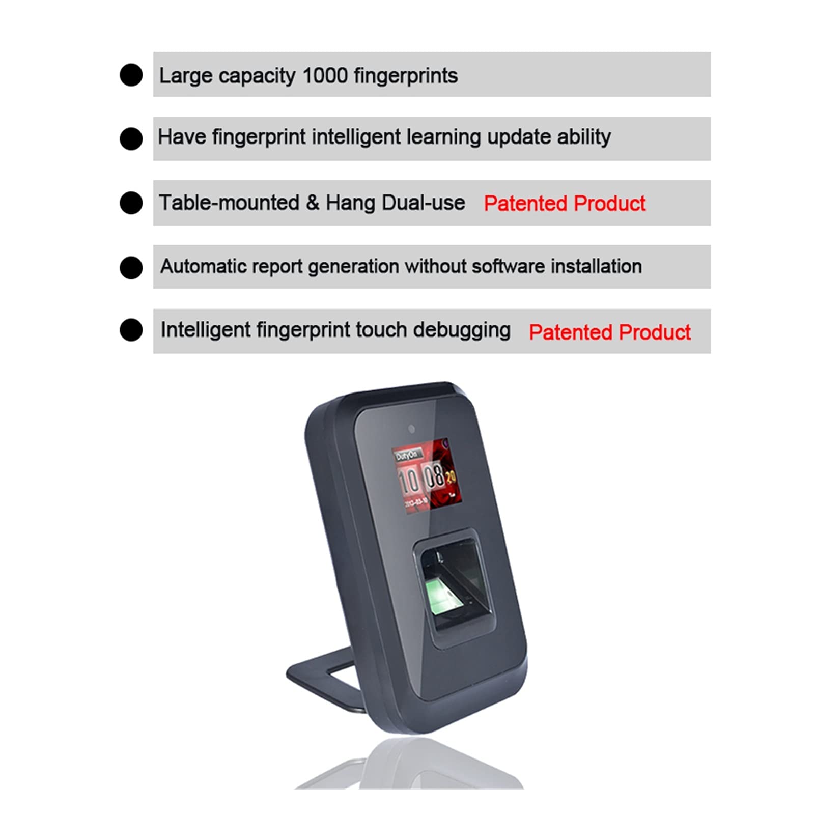 Biometrische Zeitangabe USB-Fingerabdruck-Anwesenheitssystem Fingerabdrucksensor-Recorder-Mitarbeitermaschine for Büro