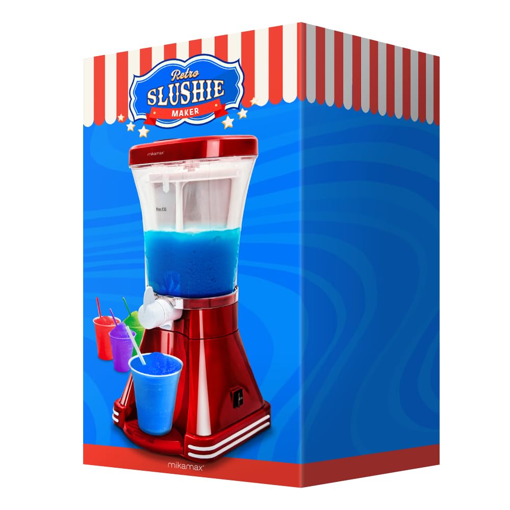 MikaMax Slush-Eis-Maschine Retro Design Slushie Maker 1L 20W