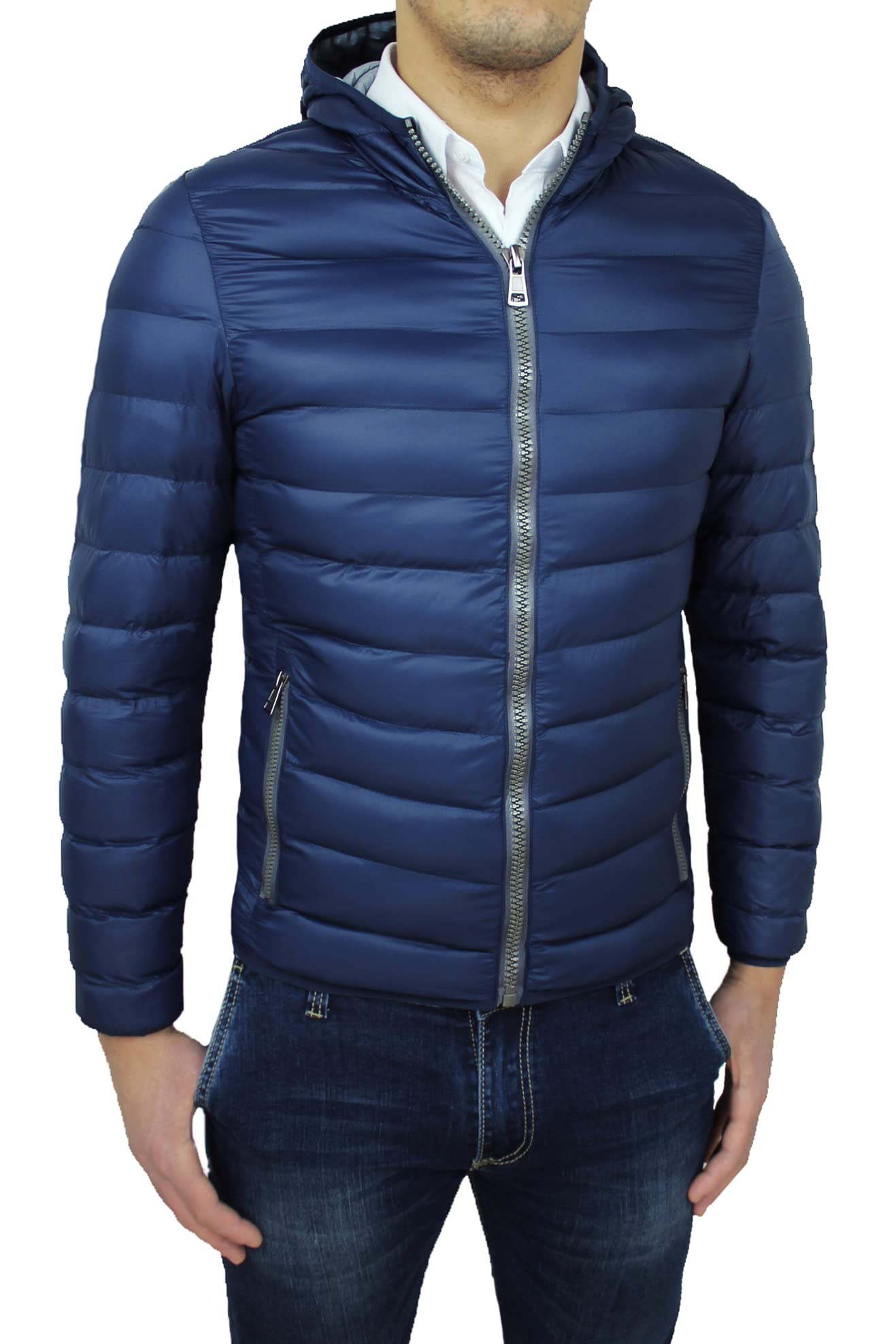 Evoga Piumino uomo Class invernale giubbotto giacca bomber con cappuccio